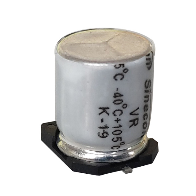 VR de 6000 horas de superfície de montagem de superfície de superfície Capacitor eletrolítico de alumínio VR de 6000 horas de superfície de montagem de superfície de superfície Capacitor eletrolítico de alumínio
