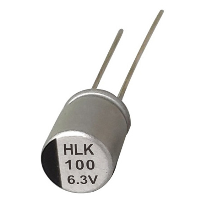 HLK 120 ° C de alta temperatura e baixo polímero radial de ESR capacitor eletrolítico de alumínio HLK 120 ° C de alta temperatura e baixo polímero radial de ESR capacitor eletrolítico de alumínio