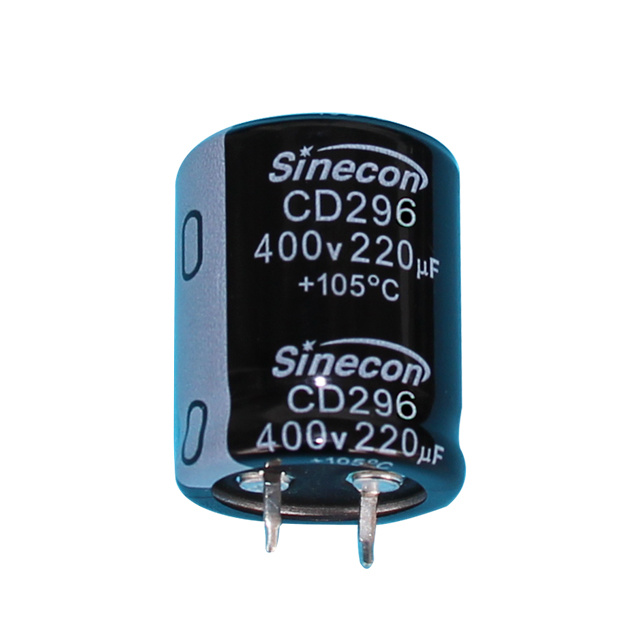 CD296 Baixo vazamento, capacitor eletrolítico de alumínio de alumínio CD296 Baixo vazamento, capacitor eletrolítico de alumínio de alumínio